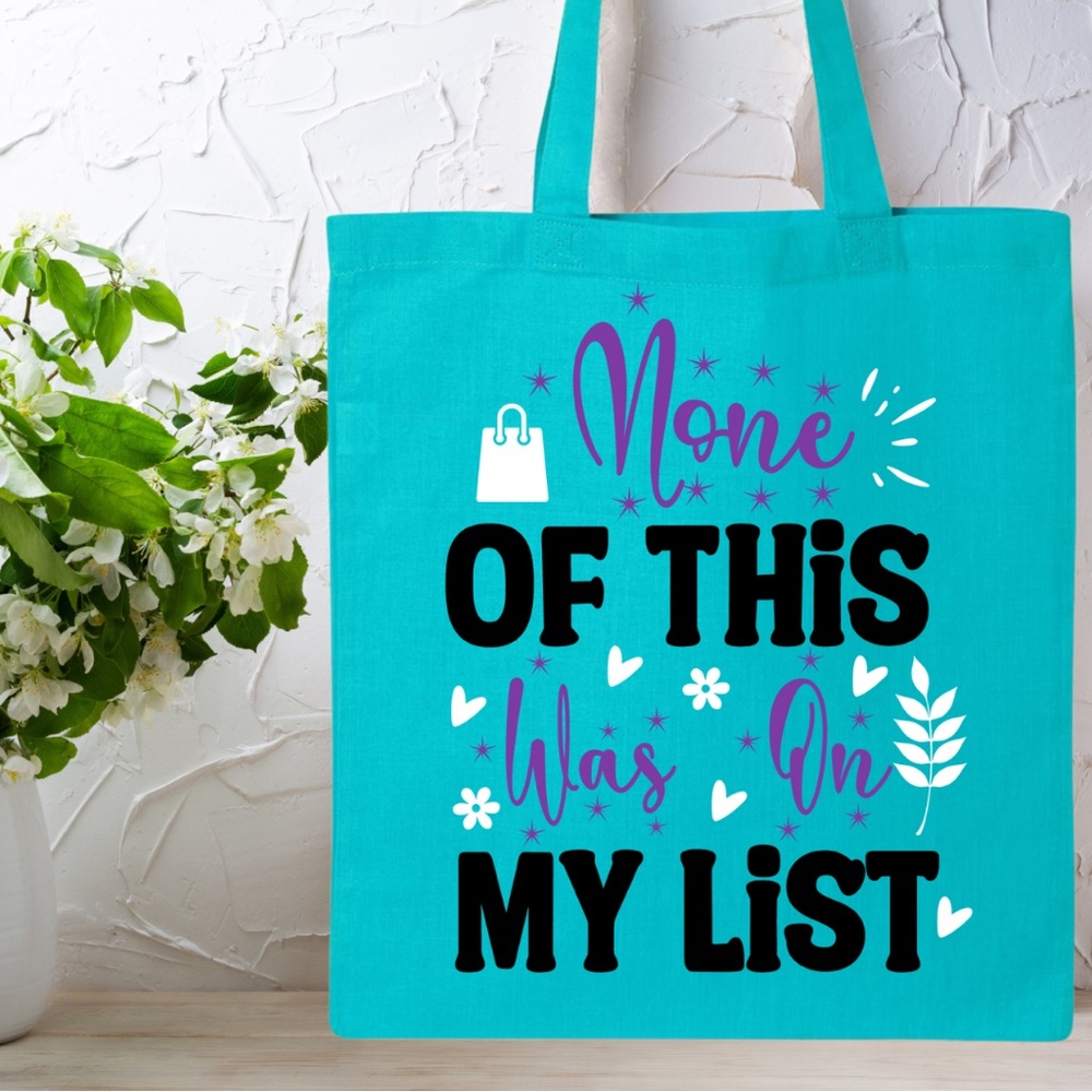 Handmade Vinyl Canvas Tote Bag | New Teal Cotton Canvas Tote/Shoulder/Market Bag